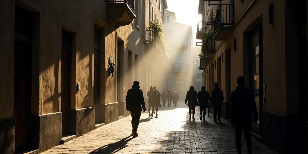Schaduwspel in straatfotografie