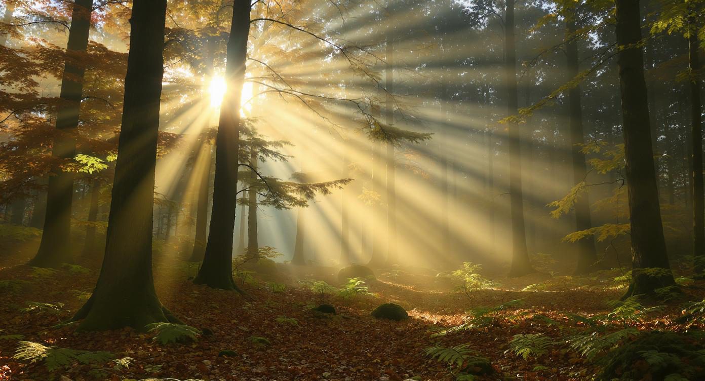 Over compositie en licht in het bos